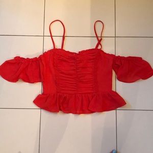 Reddish Orange Blouse